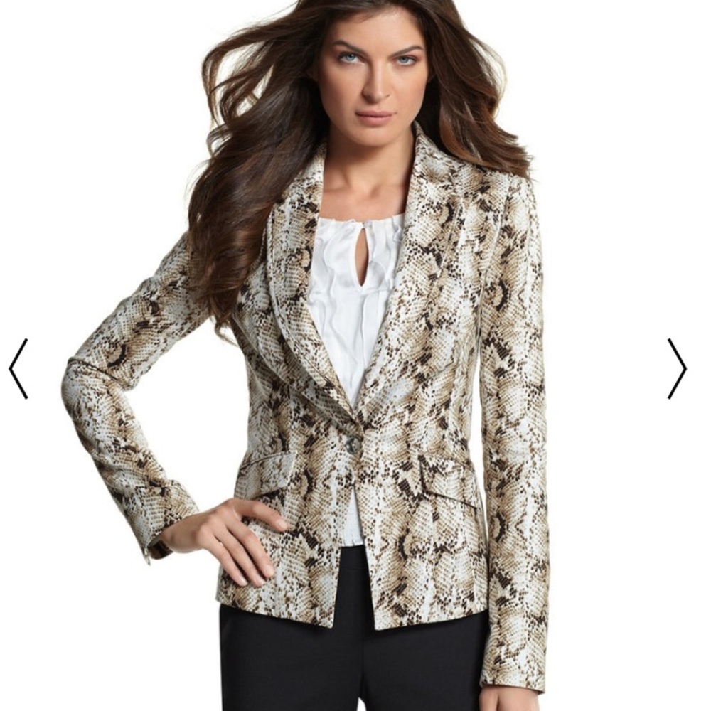 Whbm Python Print Classic Blazer Size 00 - image 1